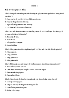 Bộ 7 đề thi cuối kì 1 Tin học lớp 3 Kết nối tri thức có đáp án