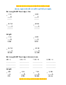 VBT Toán lớp 3 Bài 82 (Cánh diều): Nhân với số có một chữ số (có nhớ)