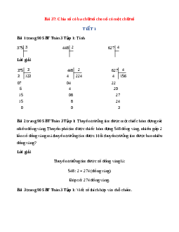 VBT Toán lớp 3 Bài 37 (Kết nối tri thức): Chia số có ba chữ số cho số có một chữ số