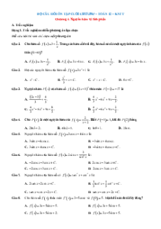 Bài tập ôn tập + Đề kiểm tra Toán 12 Kết nối tri thức Chương 4