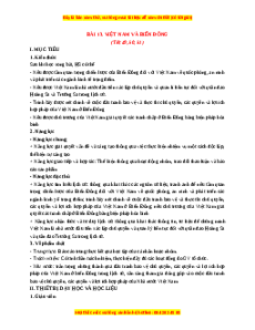 Giáo án Bài 13 Lịch sử 11 Chân trời sáng tạo (2024): Việt Nam và Biển Đông