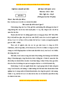 Đề thi cuối kì 2 Ngữ văn 8 Cánh diều (Đề 6)