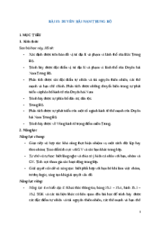 Giáo án Bài 15 Địa lí 9 Kết nối tri thức (2024): Duyên hải Nam Trung Bộ