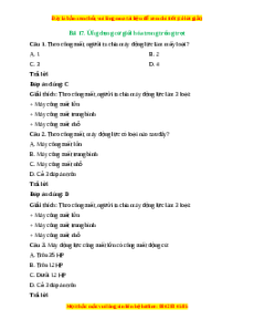 Trắc nghiệm Bài 17: Ứng dụng cơ giới hoá trong trồng trọt Công nghệ 10 Cánh diều