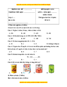 Đề thi cuối kì 2 Toán lớp 2 Kết nối tri thức (Đề 11)