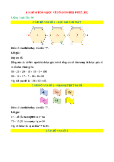 Quy luật dãy số - Toán đố, Toán IQ (có lời giải)