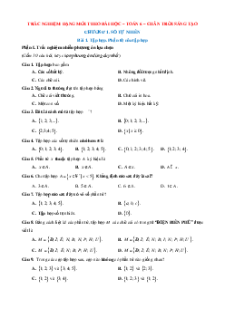 Trắc nghiệm Toán 6 Đúng-Sai, Trả lời ngắn Chân trời sáng tạo (form 2025)