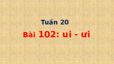 Giáo án Powerpoint Bài 102: ui, ưi Tiếng việt lớp 1 Cánh diều