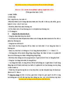 Giáo án Bài 11 Địa lí 6 Cánh diều (2024): Các dạng địa hình chính và khoáng sản
