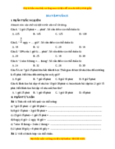 Bài tập cuối tuần Toán 5 Tuần 25 (có lời giải)