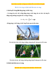 Lý thuyết Vật lý 10 Kết nối tri thức Bài 26: Cơ năng và định luật bảo toàn cơ năng