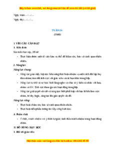 Giáo án Tuần 24 HĐTN lớp 4 Cánh diều