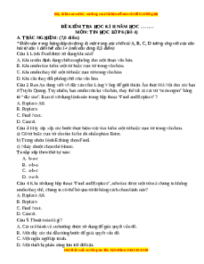 Đề thi cuối kì 2 Tin học 6 Cánh diều - Đề 4