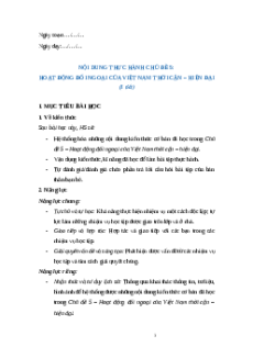 Giáo án Bài Thực hành chủ đề 5: Lịch sử 12 Kết nối tri thức