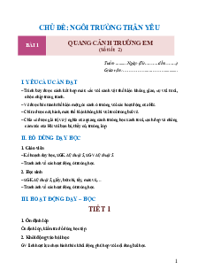 Giáo án Mĩ thuật lớp 5 Chân trời sáng tạo (Bản 1)