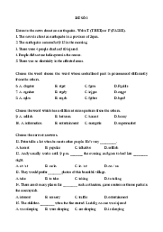 Bộ 5 đề thi giữa kì 1 Tiếng Anh 8 Right on có đáp án