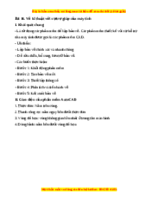 Lý thuyết Bài 16: Vẽ kĩ thuật với sự trợ giúp của máy tính
