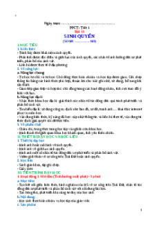 Giáo án Bài 15 Địa lí 10 Kết nối tri thức: Sinh quyển