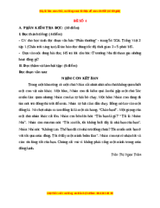 Đề thi cuối kì 1 Tiếng Việt lớp 3 Chân trời sáng tạo - Đề 4