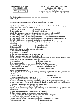 Bộ 90 Đề thi HSG Khoa học tự nhiên 9 (cả 3 phân môn) năm 2025 có lời giải