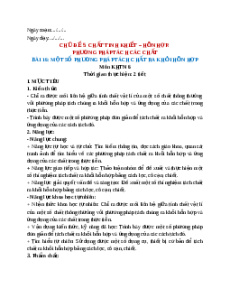Giáo án Bài 16 KHTN 6 Chân trời sáng tạo (2024): Một số phương pháp tách chất ra khỏi hỗn hợp