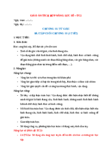 Giáo án Ôn tập Chương 3 Toán 8 Kết nối tri thức (năng lực số)