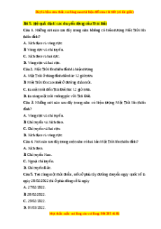 Trắc nghiệm Bài 5 Địa lí 10 Chân trời sáng tạo: Hệ quả địa lí các chuyển động của Trái Đất