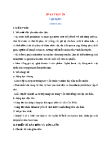 Giáo án Bài 3 Ngữ văn 11 Cánh diều: Truyện