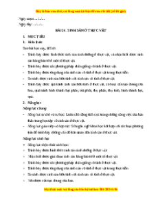 Giáo án Sinh sản ở thực vật Sinh học 11 Chân trời sáng tạo