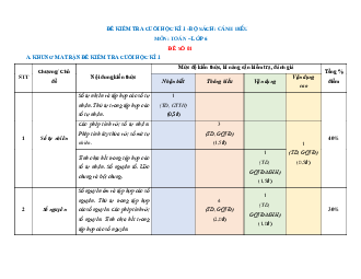 Bộ 25 đề thi cuối kì 1 Toán 6 Cánh diều Cấu trúc mới có tự luận