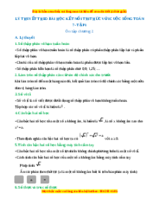 Tổng hợp lý thuyết Toán 7 Chương 2