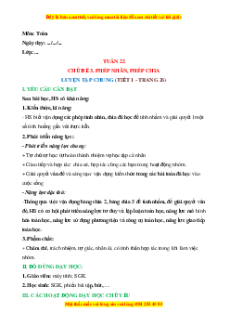 Giáo án Luyện tập chung (Trang 26) Toán lớp 2 Cánh diều