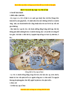 Lý thuyết Lịch sử 10 Chân trời sáng tạo Bài 9: Văn minh Hy Lạp - La Mã cổ đại