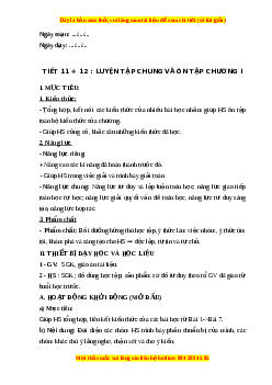 Giáo án Bài tập cuối Chương 1 trang 28 Toán 6 Kết nối tri thức