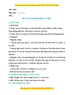 Giáo án Ôn tập hình học Toán lớp 2 Kết nối tri thức