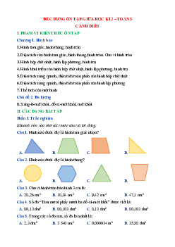 Đề cương ôn tập Giữa kì 2 Toán lớp 5 Cánh diều