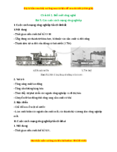 Lý thuyết Công nghệ 10 Cánh diều Bài 5: Các cuộc cách mạng công nghiệp