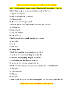 Bộ trắc nghiệm Lịch sử 7 Kết nối tri thức có đáp án