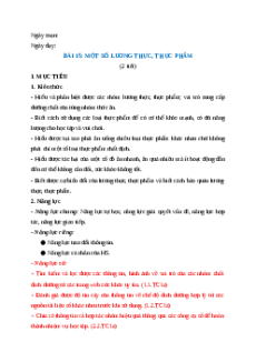 Giáo án Bài 15 Hóa học 6 Kết nối tri thức (năng lực số)