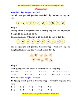 Giải Sgk Toán lớp 3 Bài 39: Bảng nhân 7 (Chân trời sáng tạo)
