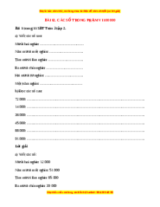 VBT Toán lớp 3 Bài 62 (Cánh diều): Các số trong phạm vi 100 000