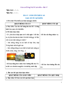 Giáo án Bài 17: Vươn tới trời cao Tiếng Việt lớp 5 Cánh diều