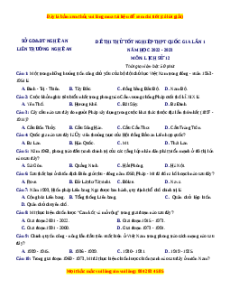 Đề thi thử Lịch sử Liên trường Nghệ An lần 2 năm 2023
