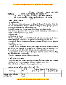 Giáo án Bài 1: Di chuyển vượt chướng ngại vật thấp Gdtc 3 Cánh diều