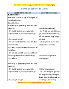 Giáo án Ôn tập Hình học và Độ lượng Toán 2 Chân trời sáng tạo