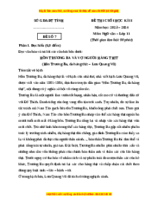 Đề thi cuối kì 2 Ngữ văn 11 Cánh diều (Đề 7)