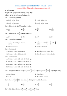 Bài tập ôn tập + Đề kiểm tra Toán 11 Kết nối tri thức Chương 1