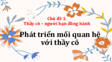Bài giảng Powerpoint Chủ đề 3: Thầy cô - người bạn đồng hành Hoạt động trải nghiệm 7 Cánh diều