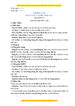 Giáo án Vật lí - KHTN 6 Chân trời sáng tạo