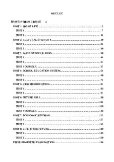 (Ôn thi Viên chức Mầm non) Bài tập tiếng Anh theo chủ đề